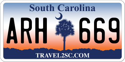 SC license plate ARH669