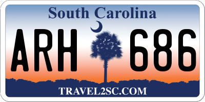 SC license plate ARH686