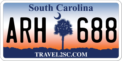 SC license plate ARH688