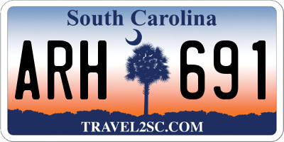 SC license plate ARH691