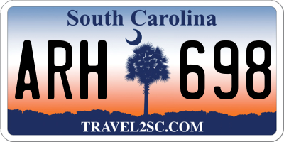 SC license plate ARH698
