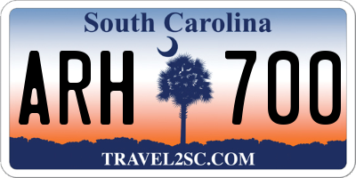 SC license plate ARH700