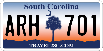 SC license plate ARH701