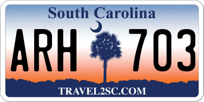 SC license plate ARH703