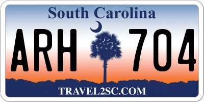 SC license plate ARH704