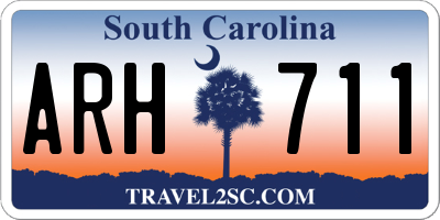 SC license plate ARH711