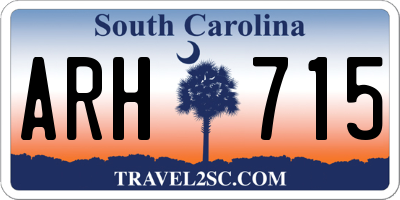 SC license plate ARH715