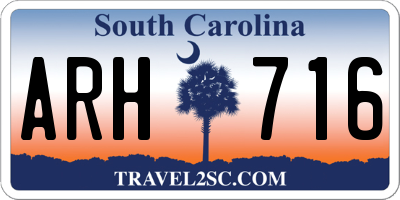 SC license plate ARH716