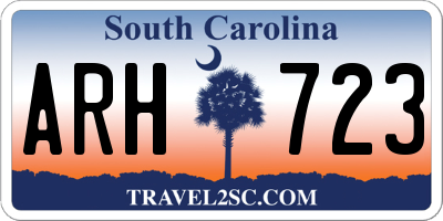 SC license plate ARH723