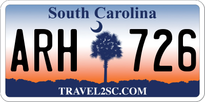 SC license plate ARH726