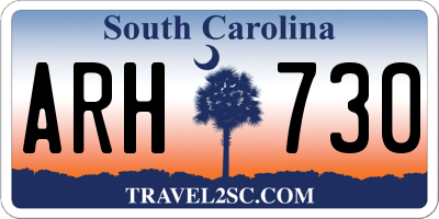 SC license plate ARH730