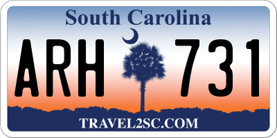 SC license plate ARH731