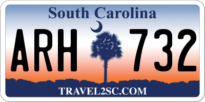 SC license plate ARH732