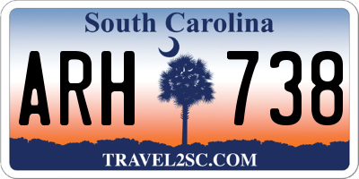 SC license plate ARH738