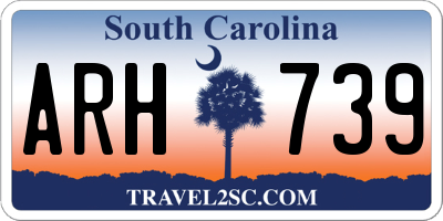 SC license plate ARH739