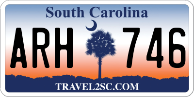 SC license plate ARH746