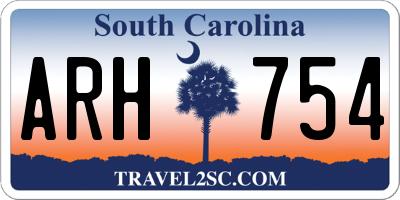 SC license plate ARH754
