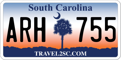 SC license plate ARH755