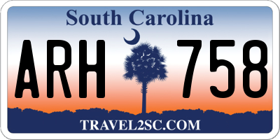 SC license plate ARH758