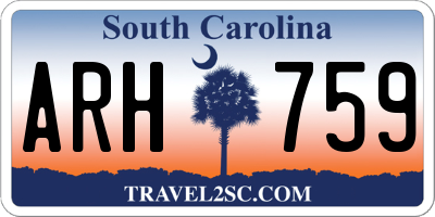 SC license plate ARH759