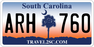 SC license plate ARH760