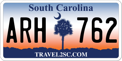 SC license plate ARH762