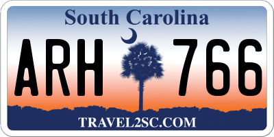 SC license plate ARH766
