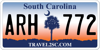 SC license plate ARH772