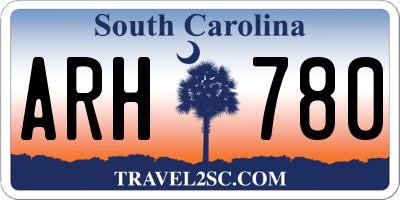 SC license plate ARH780