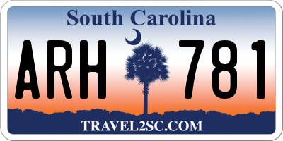 SC license plate ARH781