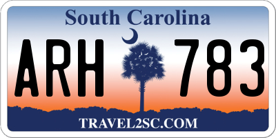 SC license plate ARH783