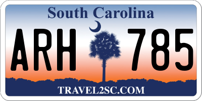 SC license plate ARH785