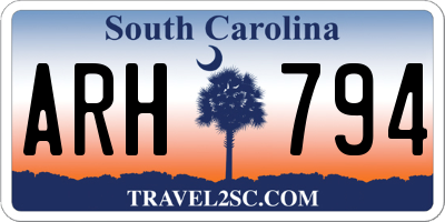 SC license plate ARH794