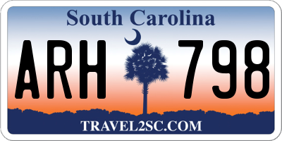 SC license plate ARH798