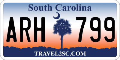 SC license plate ARH799