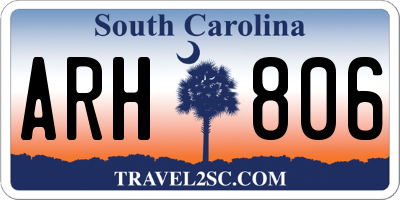 SC license plate ARH806