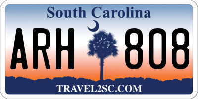 SC license plate ARH808