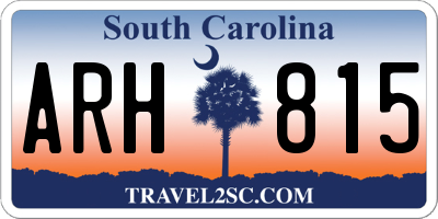 SC license plate ARH815