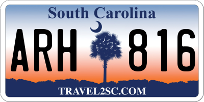 SC license plate ARH816