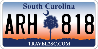 SC license plate ARH818