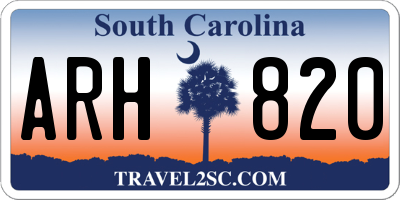 SC license plate ARH820