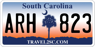SC license plate ARH823