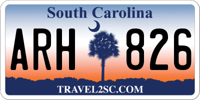 SC license plate ARH826