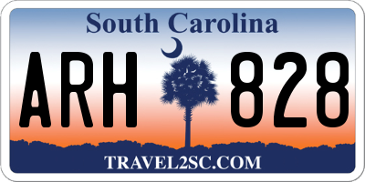 SC license plate ARH828