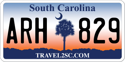 SC license plate ARH829