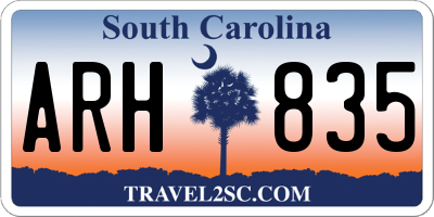 SC license plate ARH835