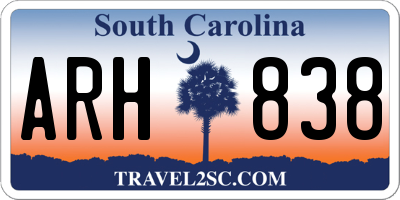 SC license plate ARH838
