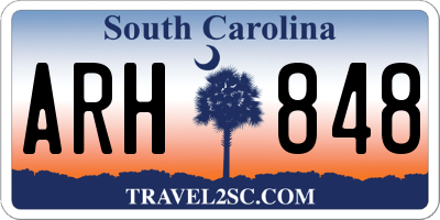 SC license plate ARH848