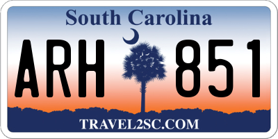 SC license plate ARH851