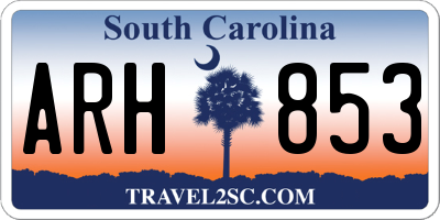 SC license plate ARH853